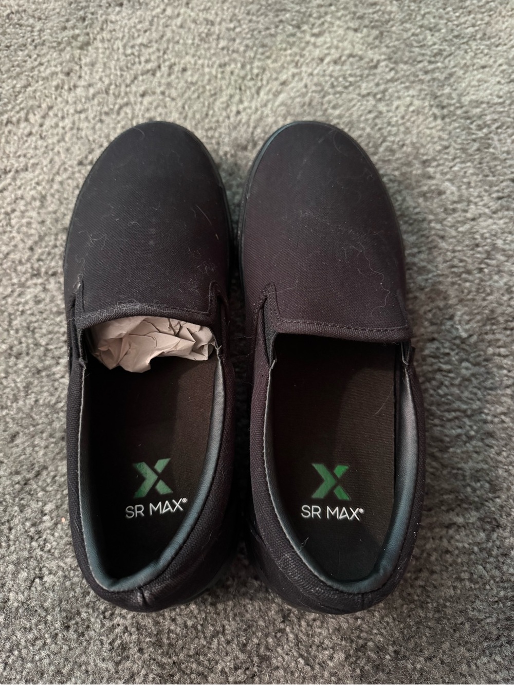 SR Max Women's Black Slip-On Loafers - Easy Comfort